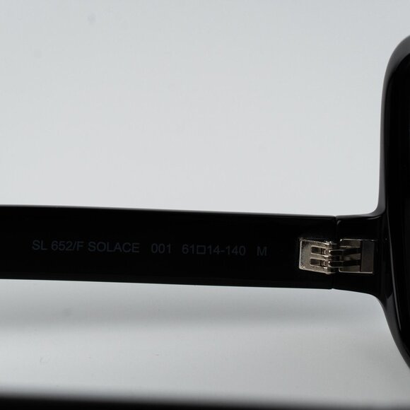 Saint Laurent Men Sunglasses Black Square SL652/F SOLACE 001 NEW AUTHENTIC - Picture 9 of 16